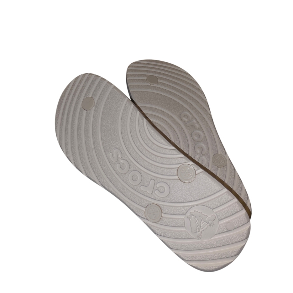 NWT Crocs Flip Flops M8 W10 White - Picture 4 of 5